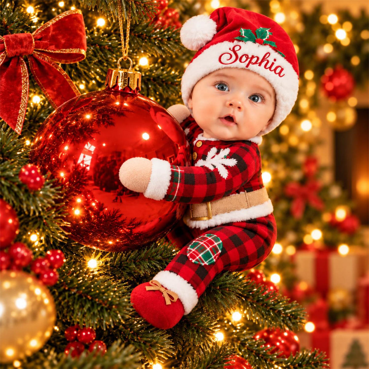 Personalized Baby Photo Squishy Toy, Poseable Plush Doll, Baby’s First Christmas Gift, Funny Gift for Parents T1807 Hv01