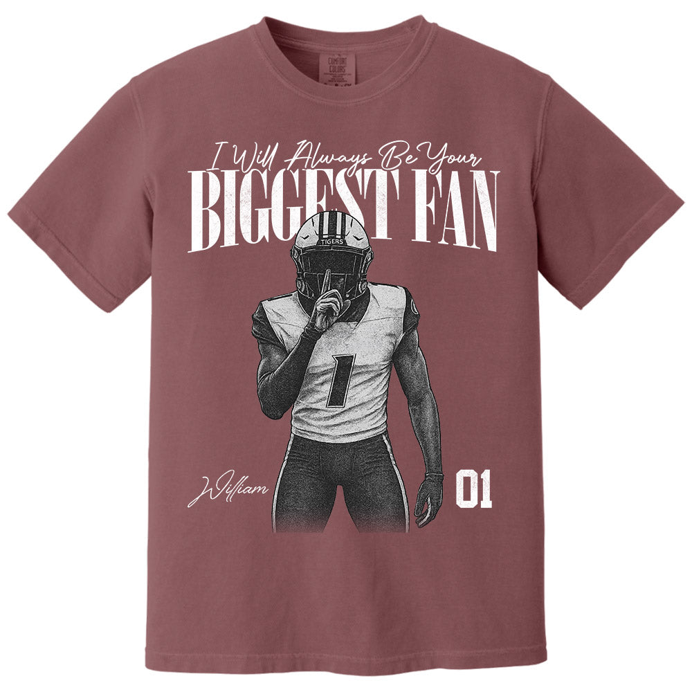 I'll Always Be Your Biggest Fan - Washed Tee Retro Bootleg Shirt For Football Players NA04 Pt99
