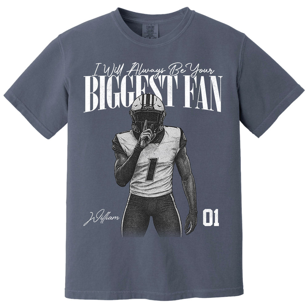 I'll Always Be Your Biggest Fan - Washed Tee Retro Bootleg Shirt For Football Players NA04 Pt99