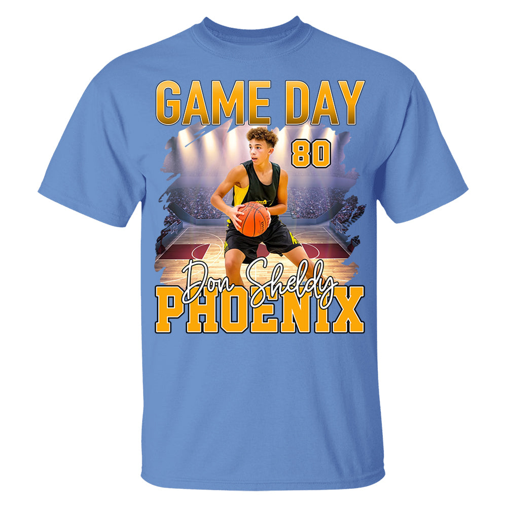 Custom Photo Basketball GameDay - Personalized Shirt Custom Team Name - NV01