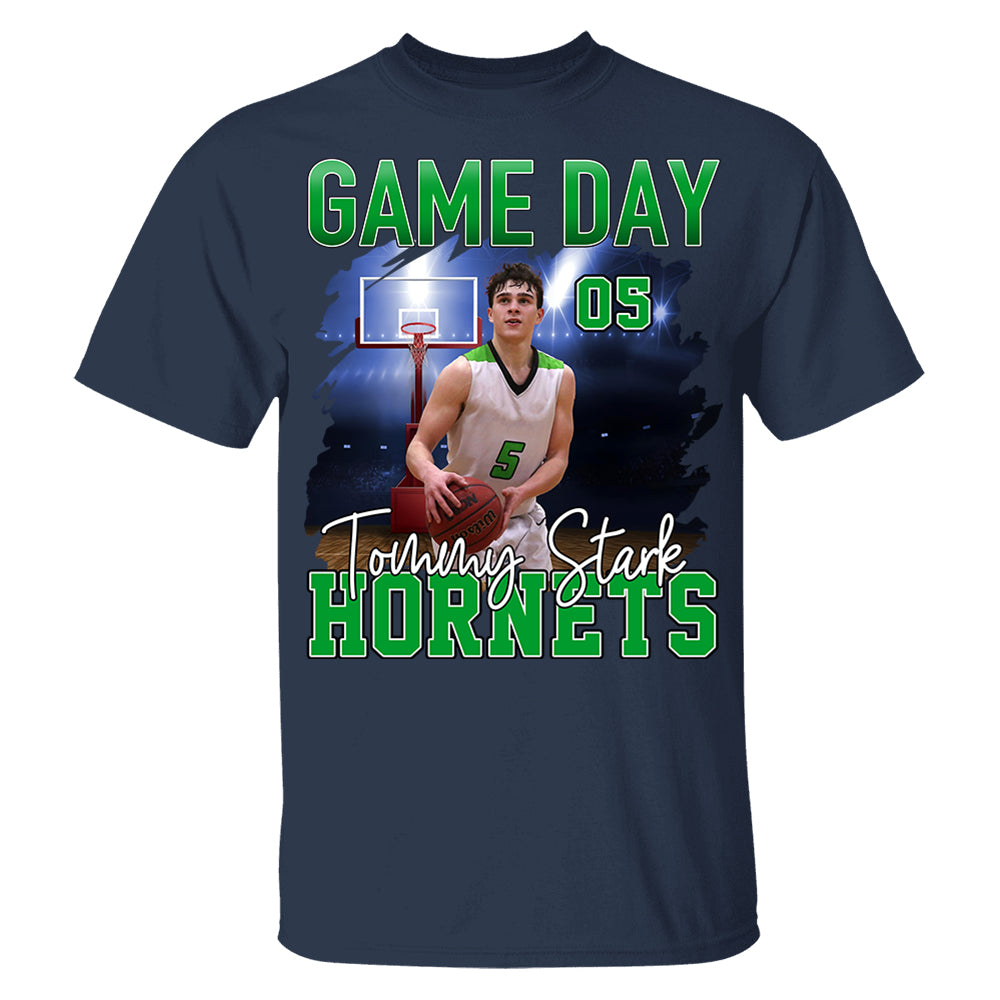 Custom Photo Basketball GameDay - Personalized Shirt Custom Team Name - NV01