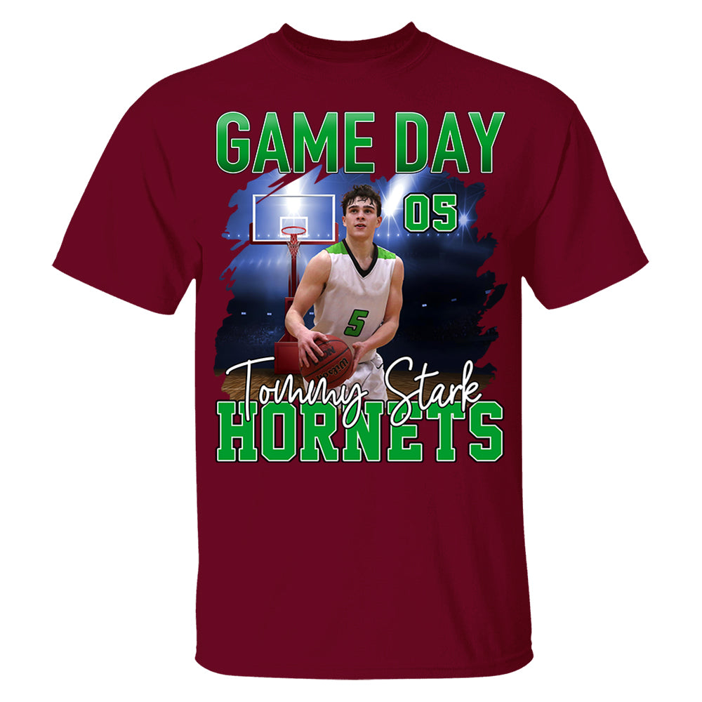 Custom Photo Basketball GameDay - Personalized Shirt Custom Team Name - NV01