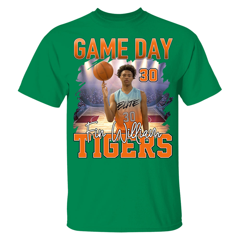 Custom Photo Basketball GameDay - Personalized Shirt Custom Team Name - NV01