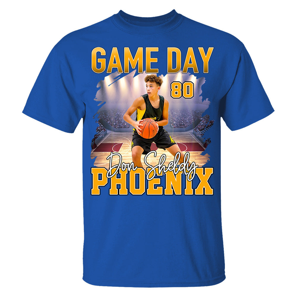 Custom Photo Basketball GameDay - Personalized Shirt Custom Team Name - NV01