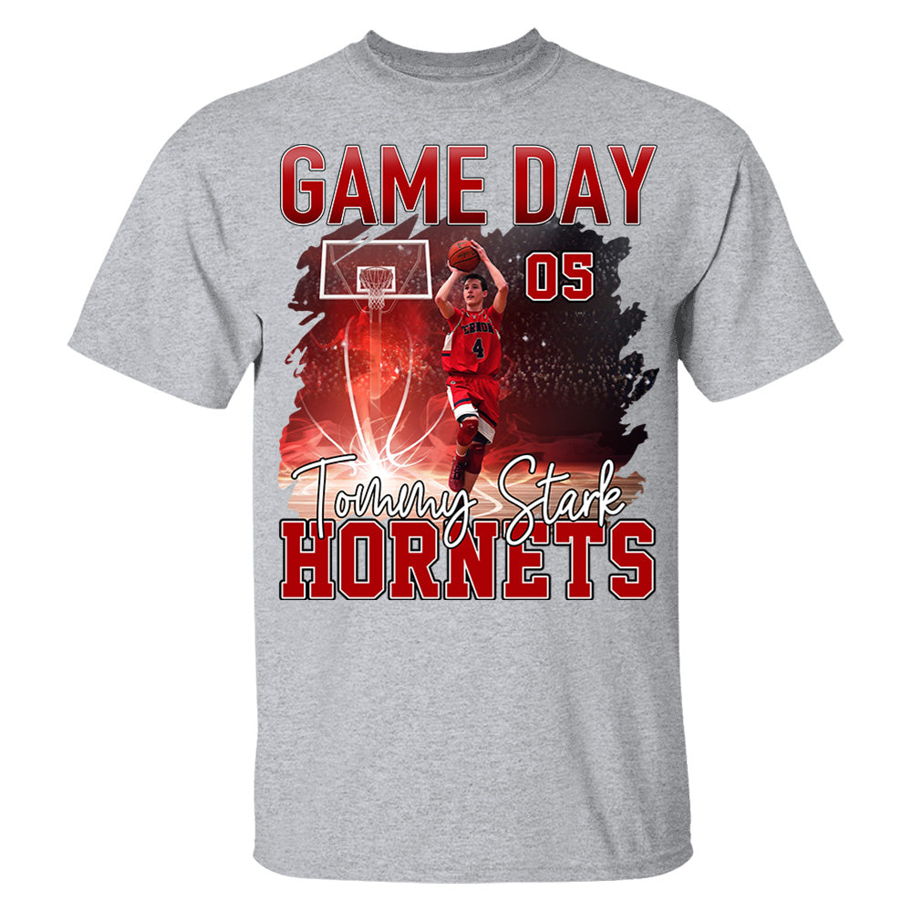 Custom Photo Basketball GameDay - Personalized Shirt Custom Team Name - NV01