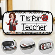 Personalized Teacher Custom Apple Name Pencil Case Tu24  Hv01