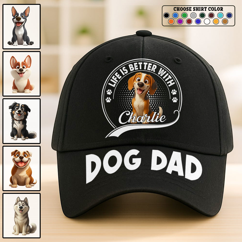 This Human Belongs To – Custom Dog Dad c, Personalized Hat with Your Dog & Name Tu24 Hv01