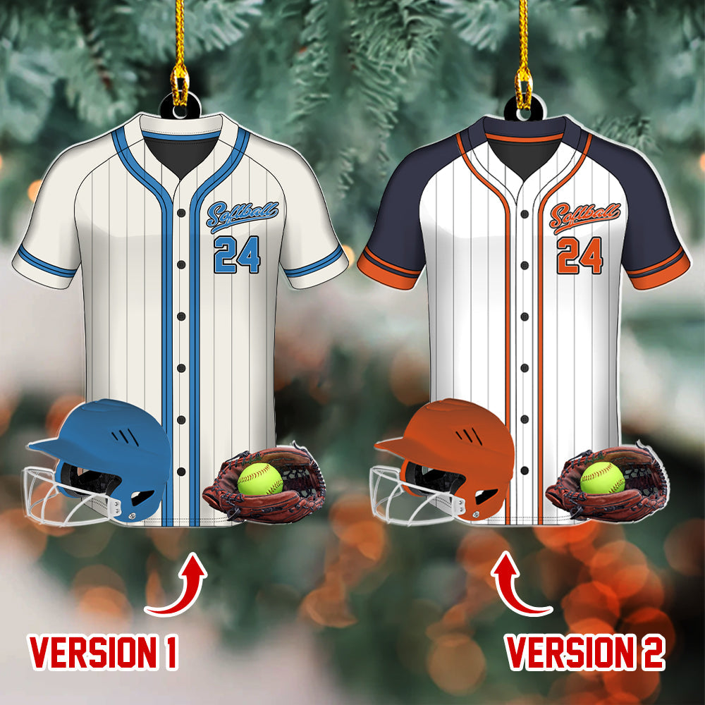 Softball Personalized Acrylic Ornament For Softball Player - Gift For Softball Lovers