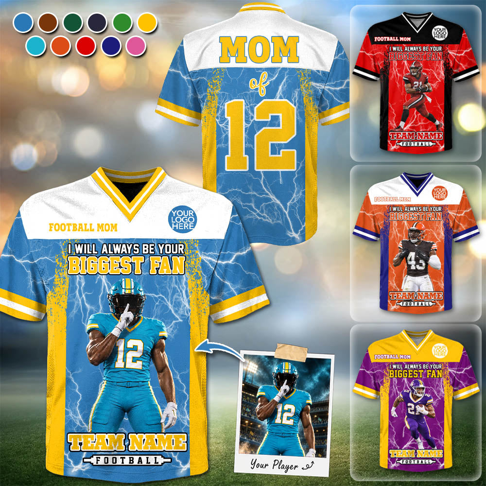 Personalized I Will Always Be Your Biggest Fan Football Jersey For Mom Dad Family L0411 Pt99
