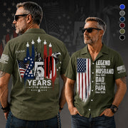 Personalized America 250th Anniversary Father's Day Hawaiian Shirt, Gift For Husband, Dad A2110 Hv01