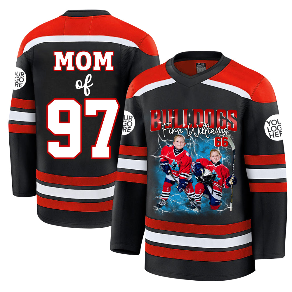 Custom Ice Hockey Player Photo With Unique Style Bootleg Jersey Shirt - Perfect Shirt For Ice Hockey Lovers Tu20