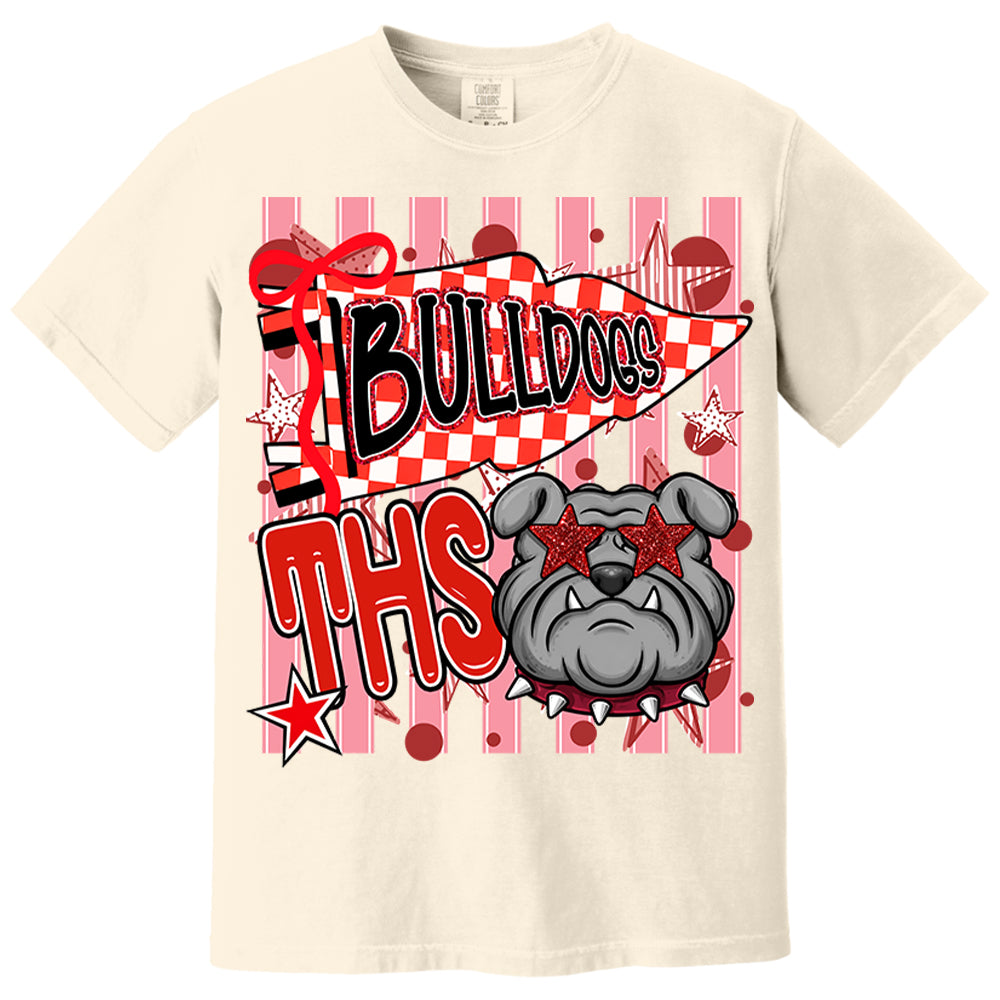 Custom Cheer Team Mascot, Mascot Neon Striped Shirt L0411 Nh00