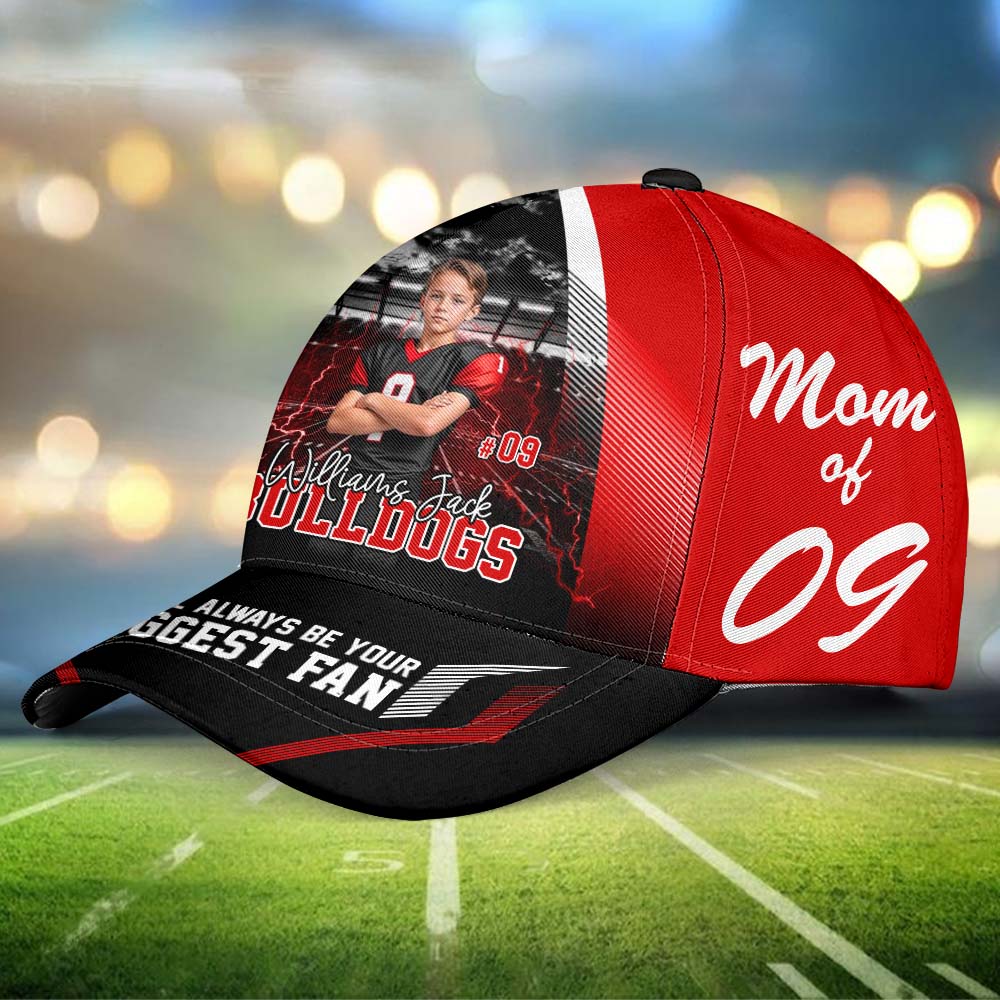I Will Always Be Your Biggest Fan Personalized Photo Football Cap Gift For Football Family Tu24 Pt99