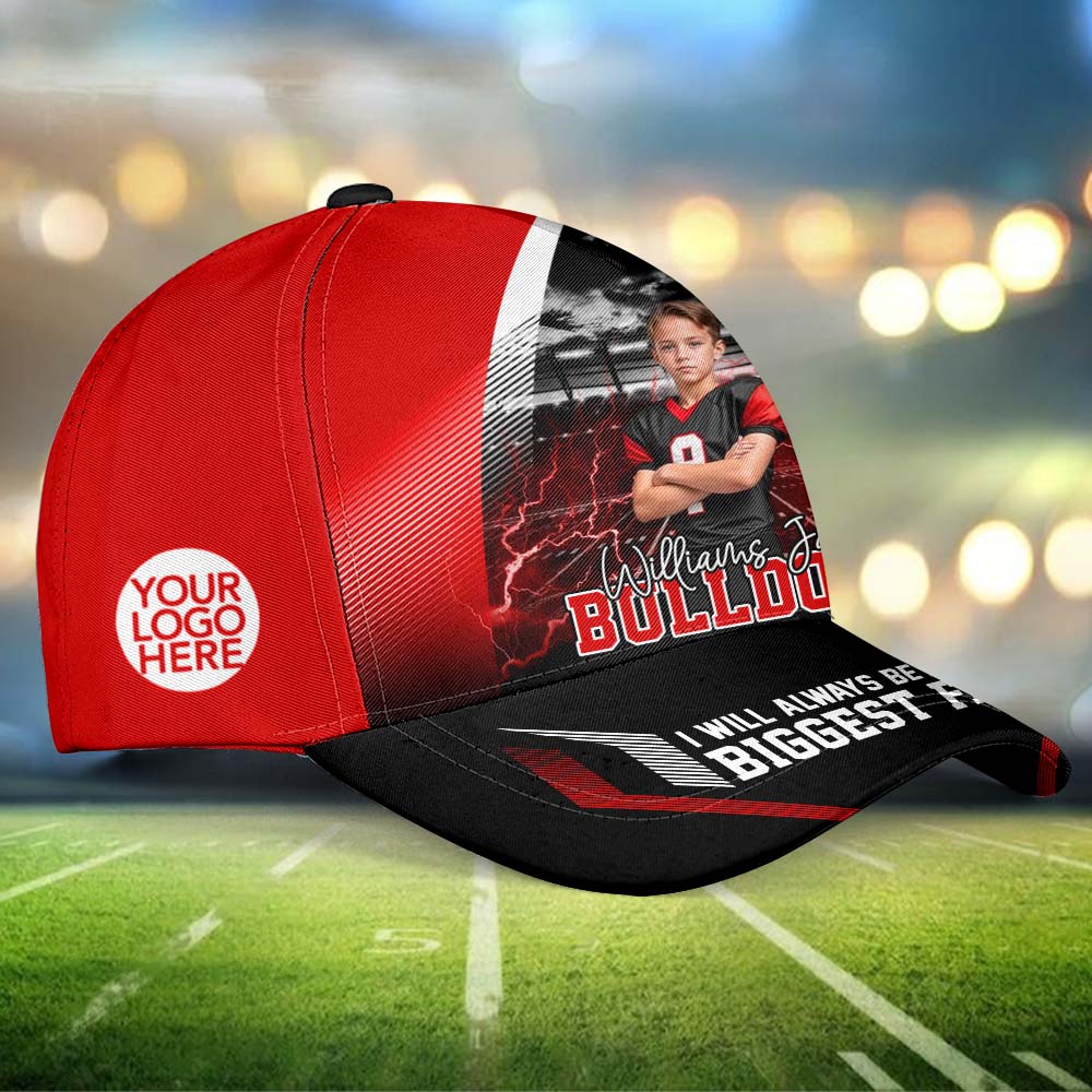 I Will Always Be Your Biggest Fan Personalized Photo Football Cap Gift For Football Family Tu24 Pt99