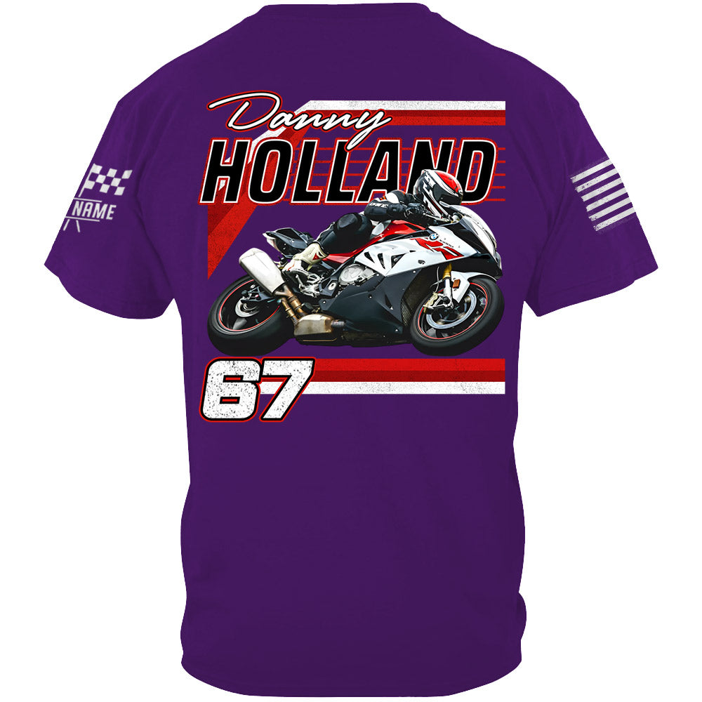 Personalized Motorcycle Racing Shirt, Custom Photo & Name T-shirt A2110 Li29