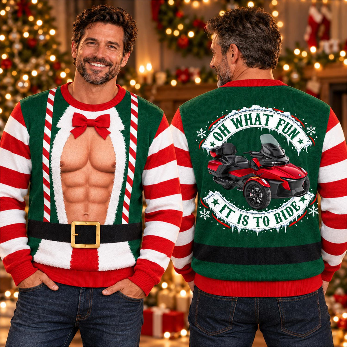 Oh What Fun It Is To Ride - Custom Photo Canam Spyder All Over Print Shirts - Matching Biker Couple 3D Shirts - Gift For Motorcycle Lover A2110 Hv01 TL06