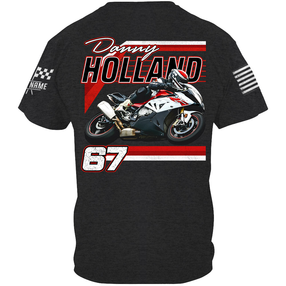 Personalized Motorcycle Racing Shirt, Custom Photo & Name T-shirt A2110 Li29