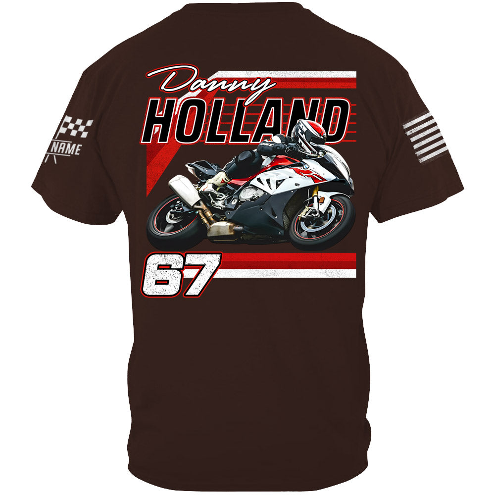 Personalized Motorcycle Racing Shirt, Custom Photo & Name T-shirt A2110 Li29