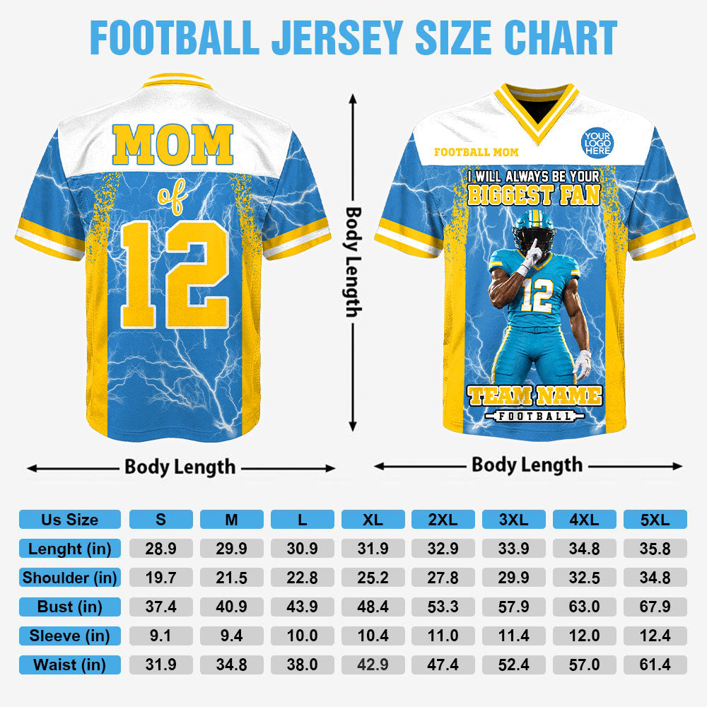 Personalized I Will Always Be Your Biggest Fan Football Jersey For Mom Dad Family L0411 Pt99