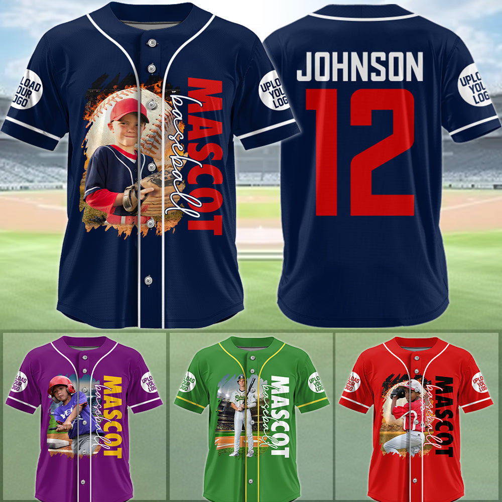 Custom Photo Baseball Game Day Baseball Jersey Gift For Baseball Lovers - Personalized Gift For Baseball Player Tu20