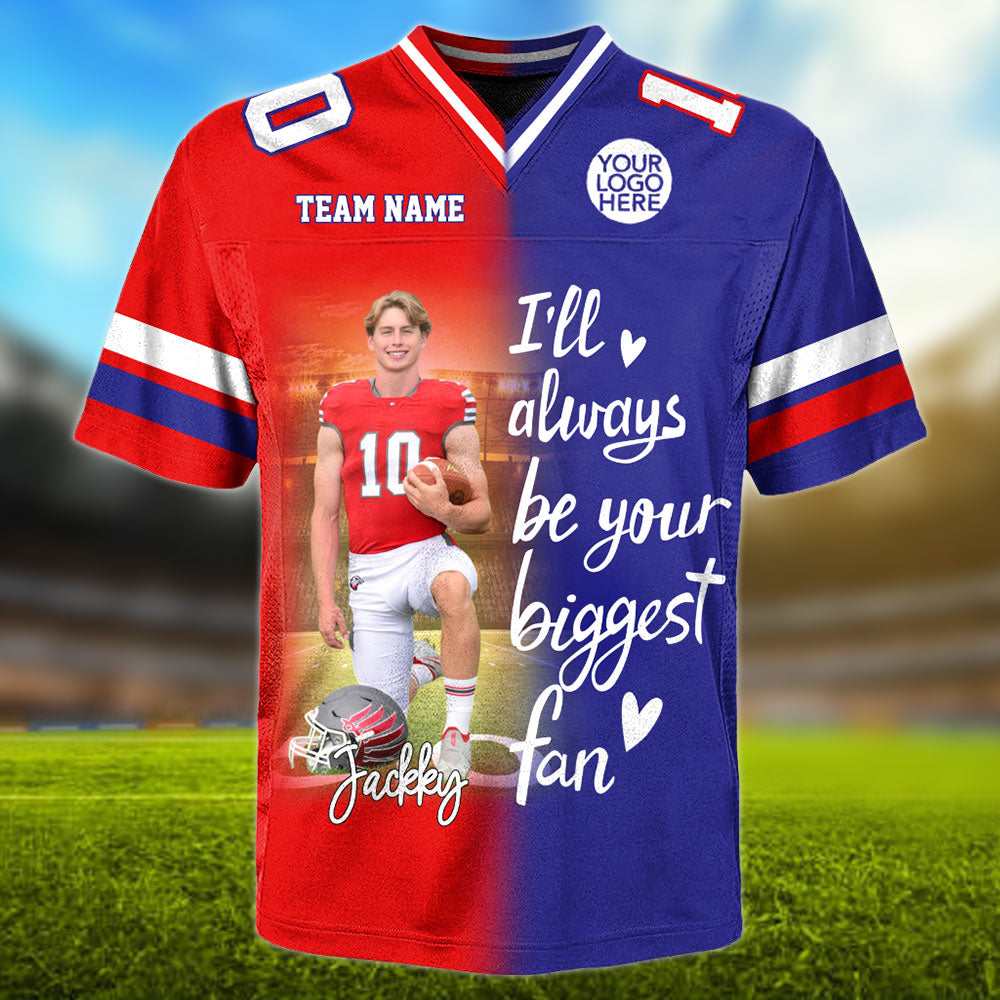 Custom Photo Football Game Day Football Jersey Gift For Football Lovers Personalized Gift For Football Player Tu24 Pt99