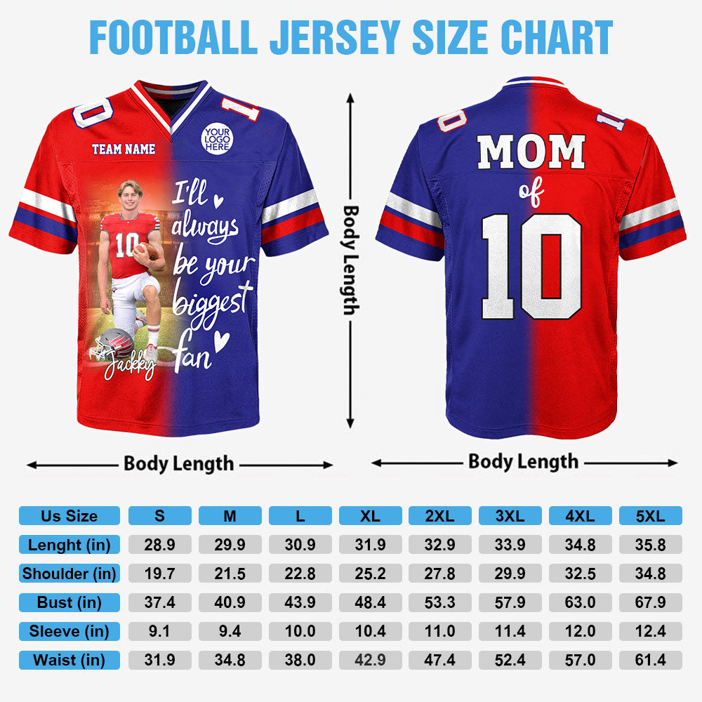 Custom Photo Football Game Day Football Jersey Gift For Football Lovers Personalized Gift For Football Player Tu24 Pt99