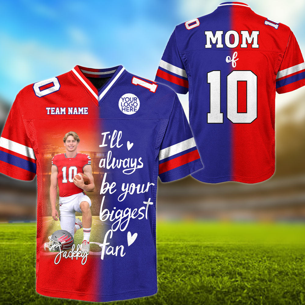 Custom Photo Football Game Day Football Jersey Gift For Football Lovers Personalized Gift For Football Player Tu24 Pt99