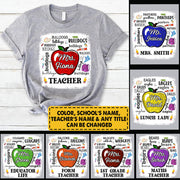Personalized School Mascot Apple Custom Name T-Shirt