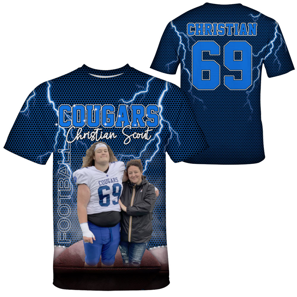 Custom Photo Name Number Player All Over Print Shirt Gift For Football Football Lovers K1702