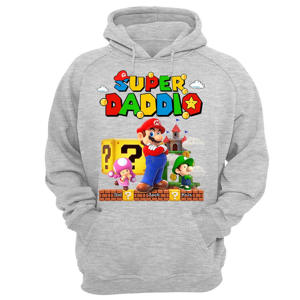 Best Dad Ever Super Daddio, Personalized Daddio Shirt Custom Kids Name, Gift For Dad, Gift For Father's Day Vr2 MI209 Hv01