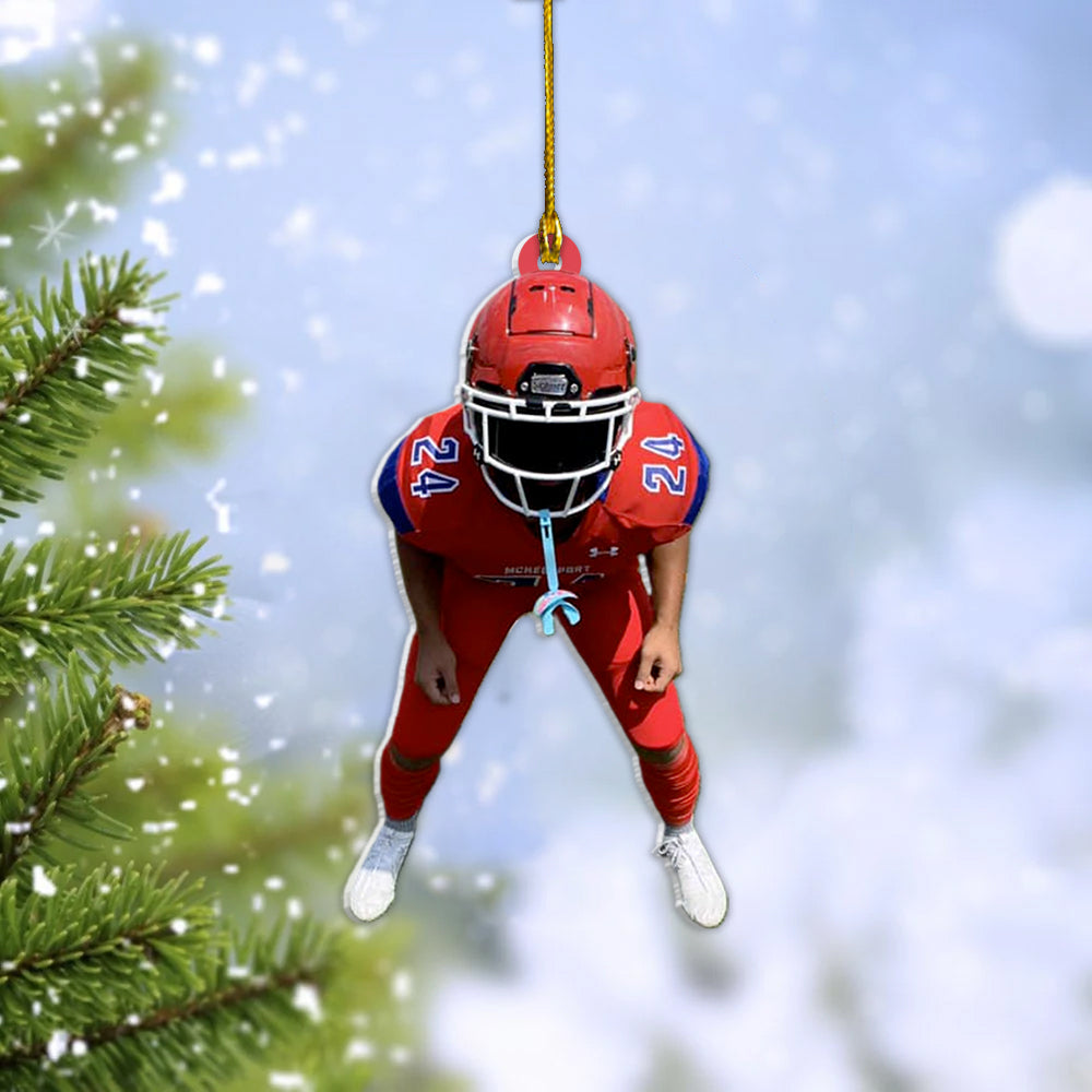 Custom Photos Player Ornament Personalized Ornament Gift For Football Player Football Lovers K1702