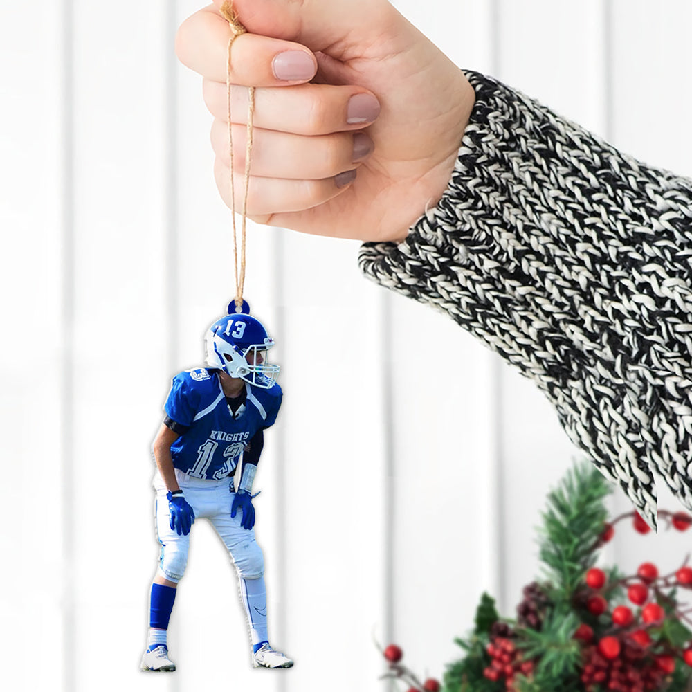 Custom Photos Player Ornament Personalized Ornament Gift For Football Player Football Lovers K1702