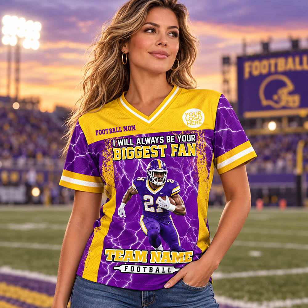 Personalized I Will Always Be Your Biggest Fan Football Jersey For Mom Dad Family L0411 Pt99