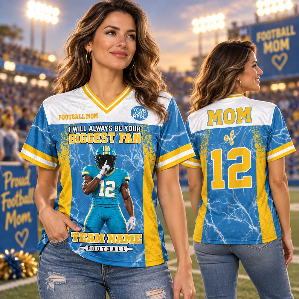Personalized I Will Always Be Your Biggest Fan Football Jersey For Mom Dad Family L0411 Pt99