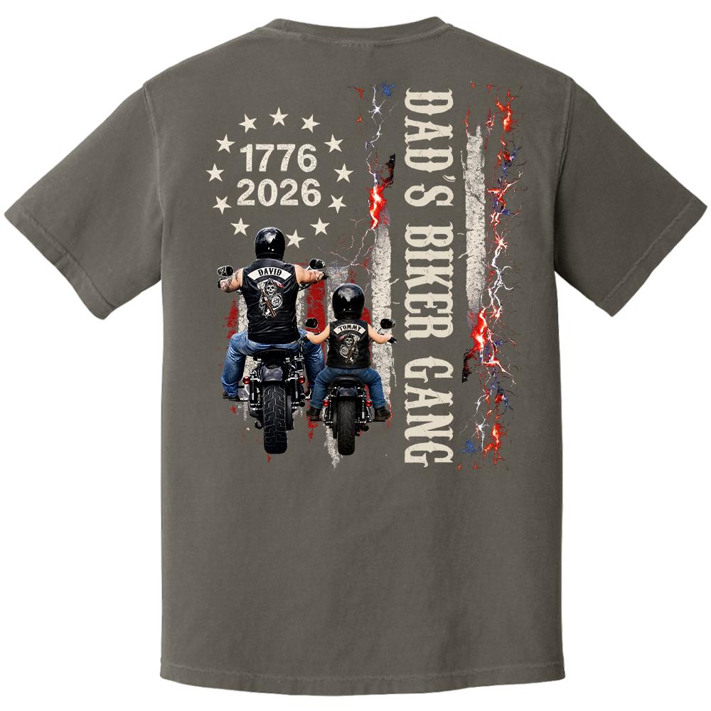 Custom Grandpa’s Biker Gang Shirt - Personalized Gift For Dad, Grandpa Nh00