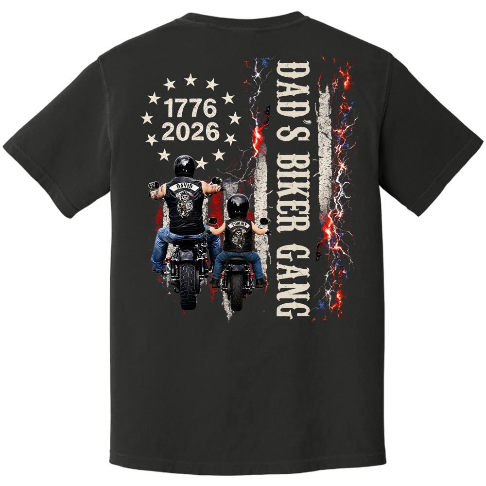 Custom Grandpa’s Biker Gang Shirt - Personalized Gift For Dad, Grandpa Nh00