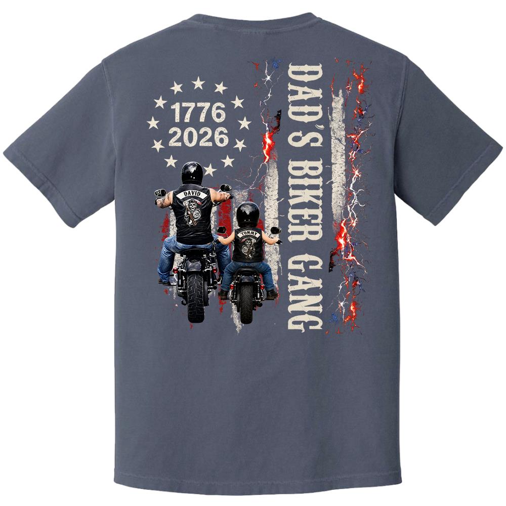 Custom Grandpa’s Biker Gang Shirt - Personalized Gift For Dad, Grandpa Nh00