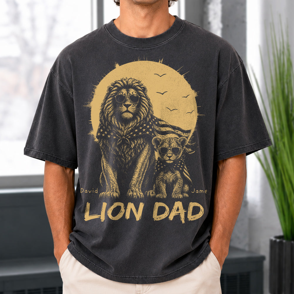 Custom Lion Dad The Man The Myth The Legend Shirt, Gift For Dad L0411 Hv01