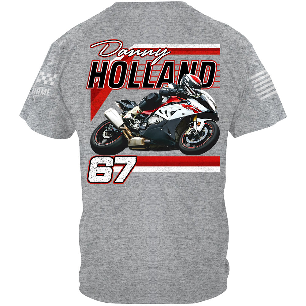 Personalized Motorcycle Racing Shirt, Custom Photo & Name T-shirt A2110 Li29