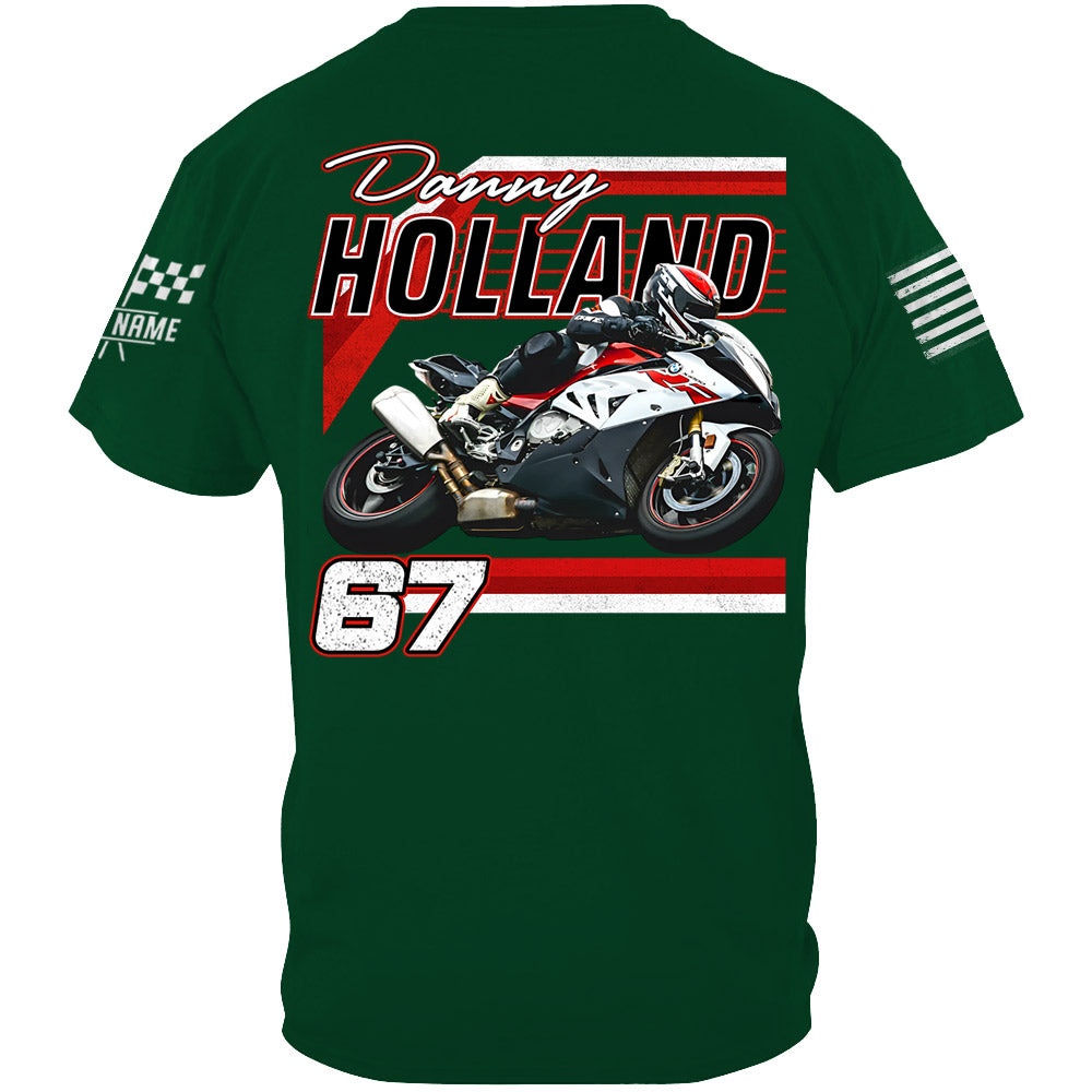 Personalized Motorcycle Racing Shirt, Custom Photo & Name T-shirt A2110 Li29