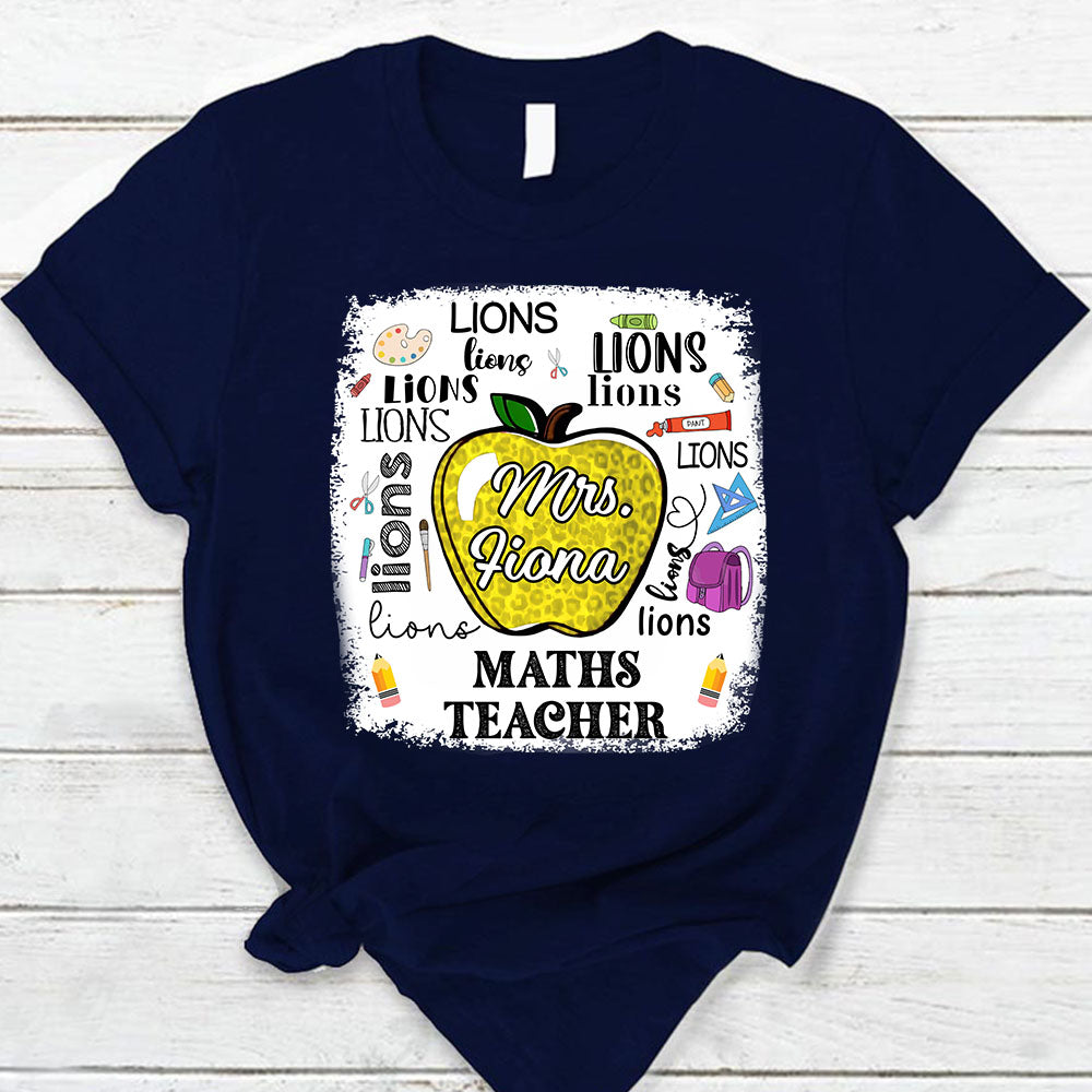 Personalized School Mascot Apple Custom Name T-Shirt