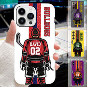 Personalized Custom Clipart Phone Case For Ice Hockey Family Lovers Tu24