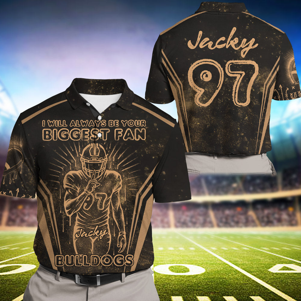I Will Always Be Your Biggest fan Persionalized Custom Bleach Style Football Player Football Shirt Gift For Football Family Tu24 Pt99