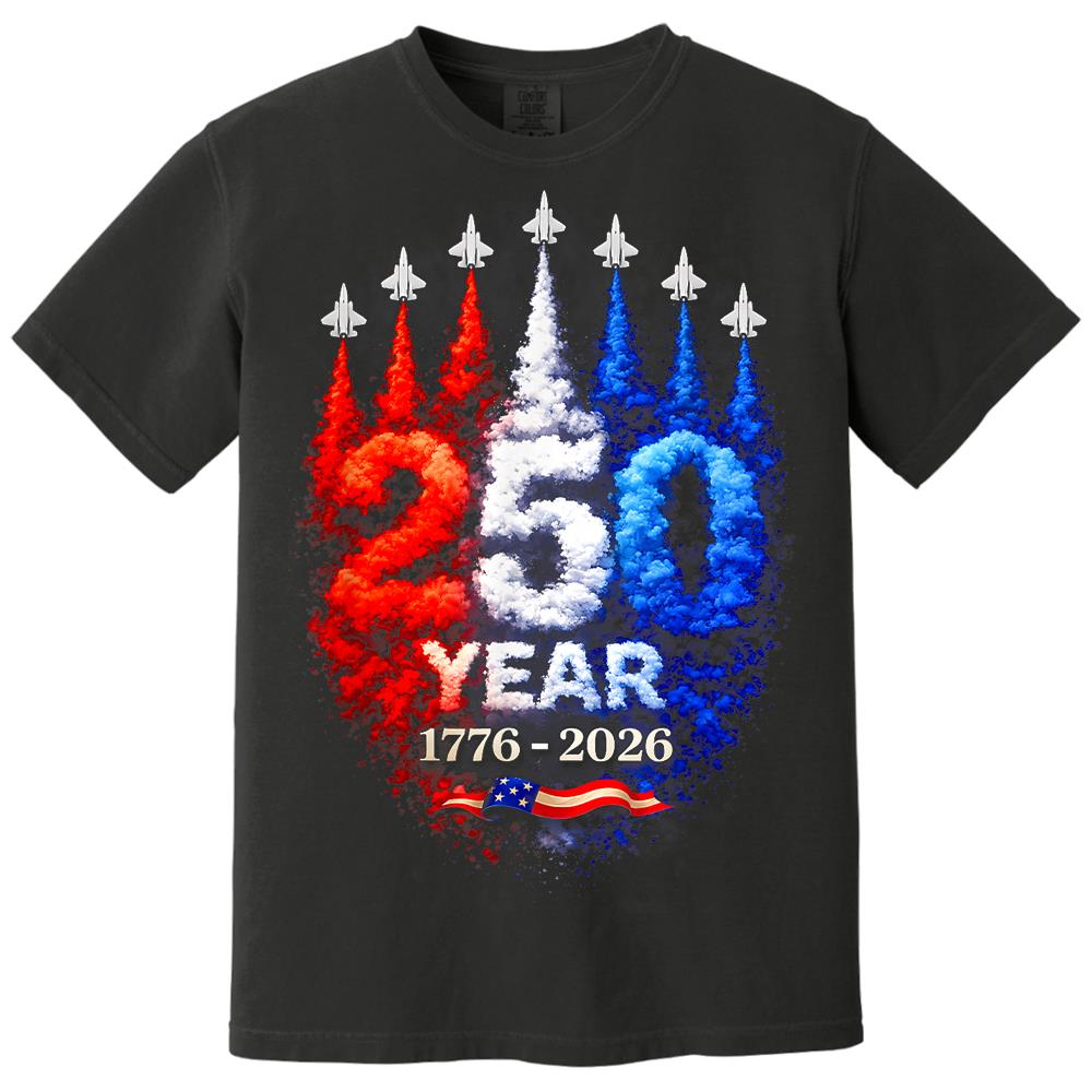 USA 250th Anniversary Patriotic T-Shirt, America 250 Years Fourth of July Tee Hv01