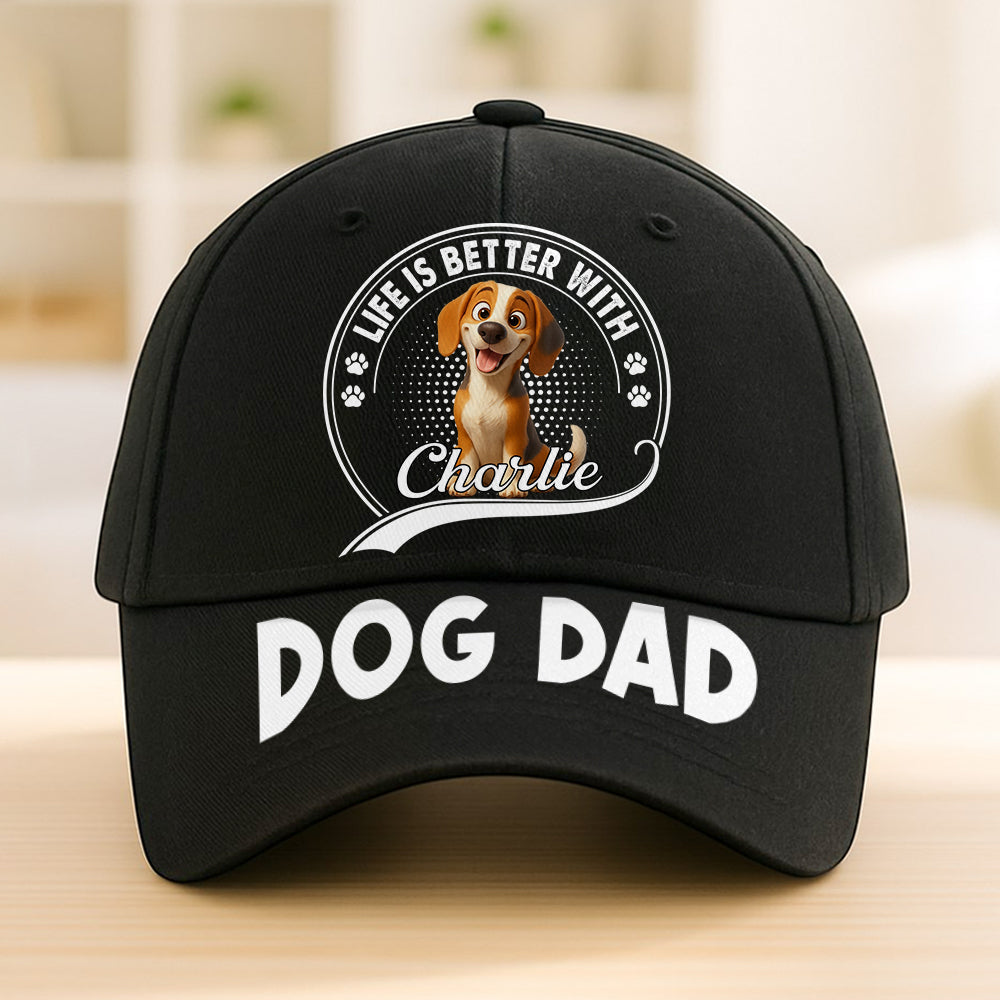 This Human Belongs To – Custom Dog Dad c, Personalized Hat with Your Dog & Name Tu24 Hv01