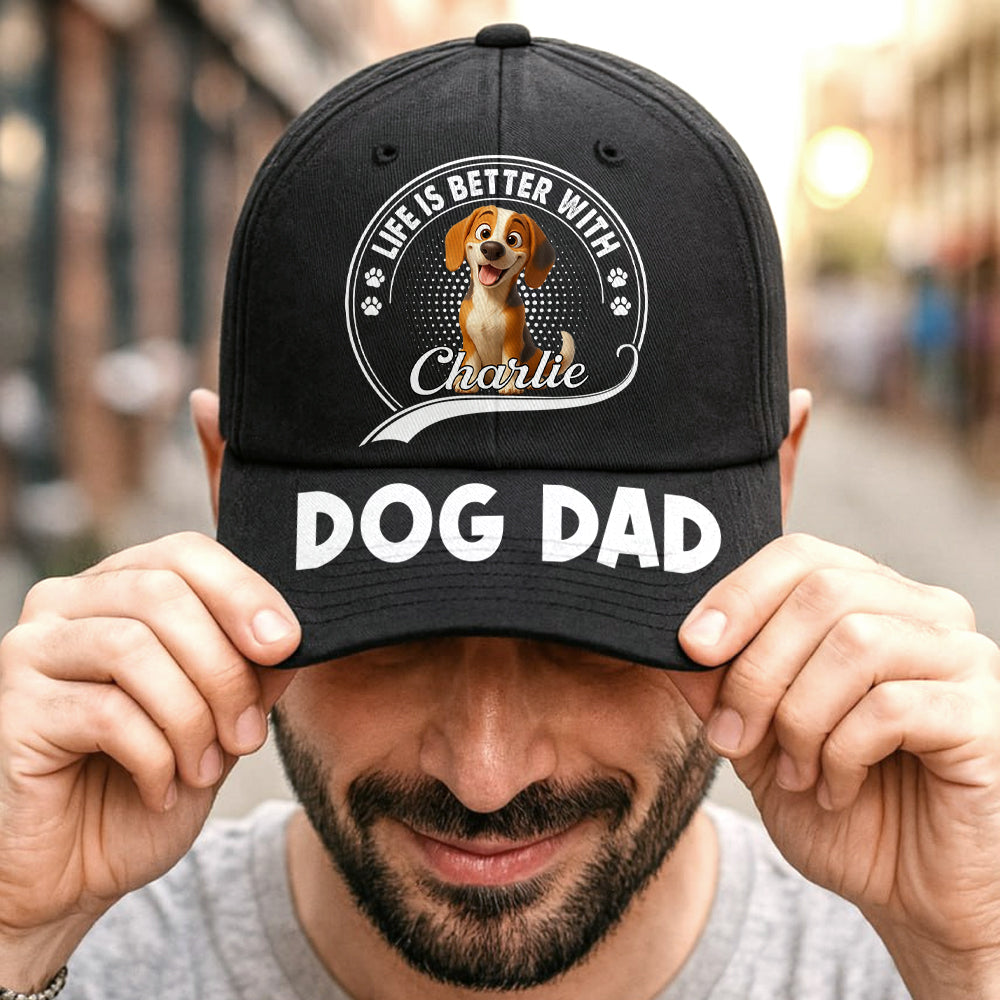 This Human Belongs To – Custom Dog Dad c, Personalized Hat with Your Dog & Name Tu24 Hv01