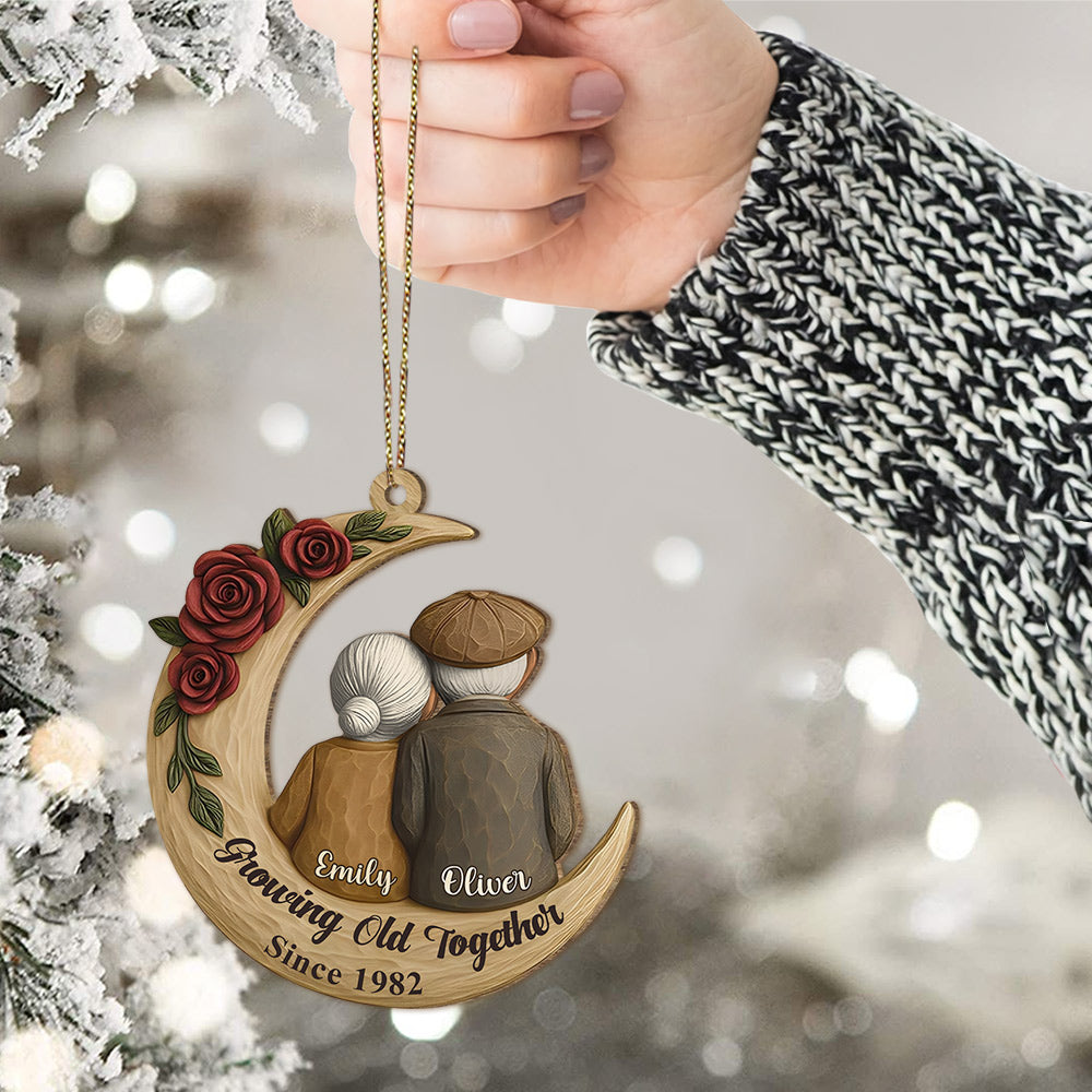 From Our First Kiss Till Our Last Breath Persionalized Custom 1 Layered Wood Couple Ornament Tu24 Li29