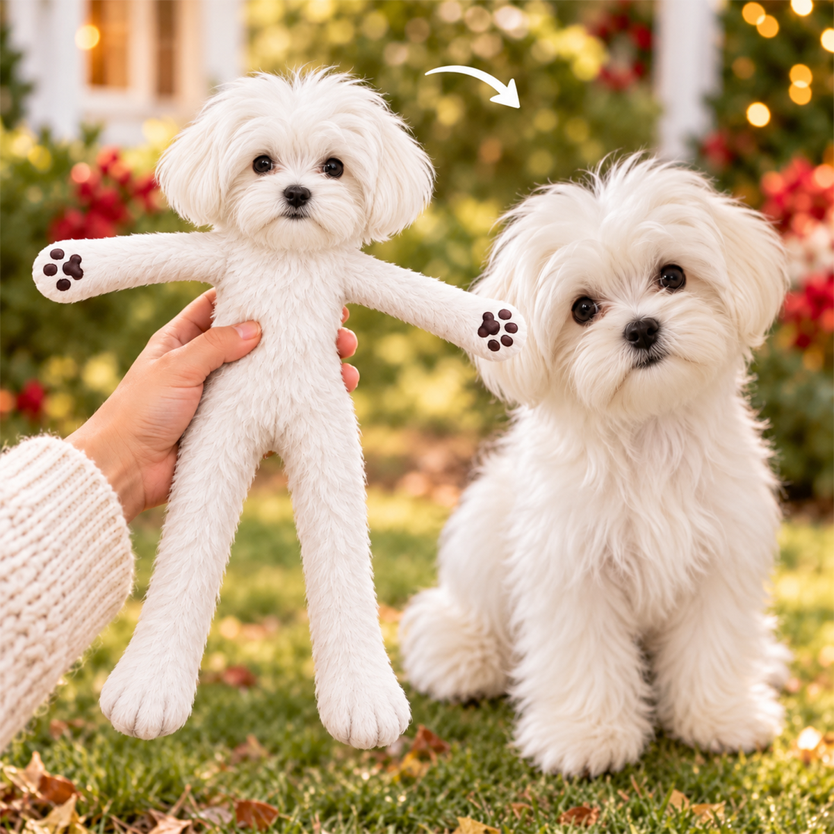 Personalized Maltese Photo Pet Squishy Toy Poseable Plush Doll, Funny Gift For Dog Mom, Dad, Pet Lover T1807 T24 TL06