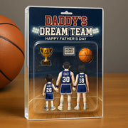Daddy's Dream Team, Basketball Custom Figure Personalized Acrylic Block Plaque, Gift For Dad A2110  Hv01