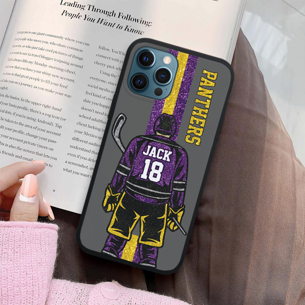 Personalized Custom Clipart Phone Case For Ice Hockey Family Lovers Tu24